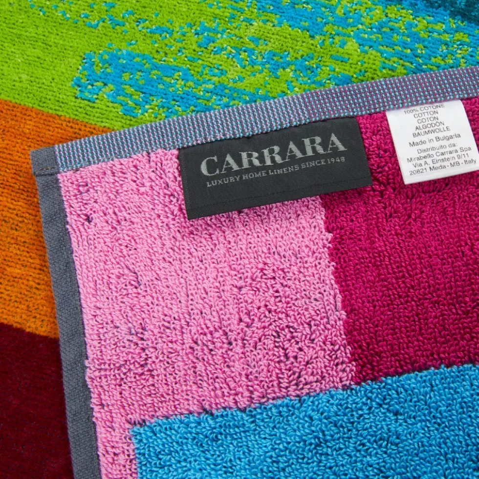 Coppia di spugne asciugamano viso+ospite Carrara Jamaica turchese