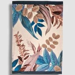 Coppia di strofinacci Serena in cotone petrolio stampa digitale