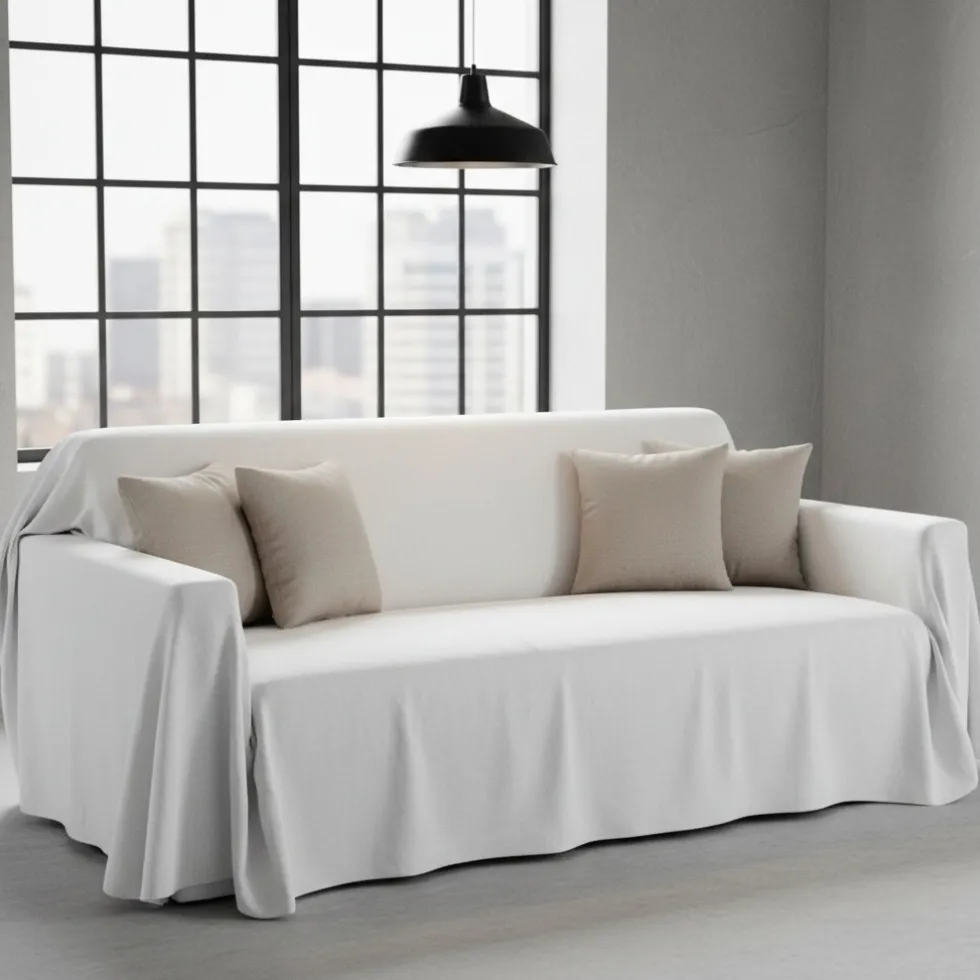 Copridivano copritutto telo Panama RARUS 350x300 cm - bianco