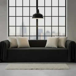 Copridivano copritutto telo Panama 350x300 cm - nero