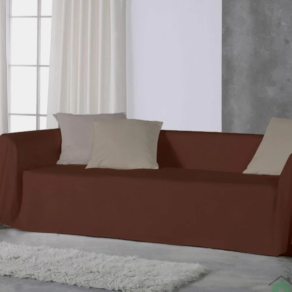 Copridivano copritutto telo Panama RARUS 170x300 cm - cacao