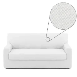 Copridivano 2 Posti con Copricuscino Unito Lungo Genius bianco