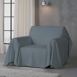 Copridivano RARUS Copritutto Telo Arredo Cotone 170x300 cm - Avio