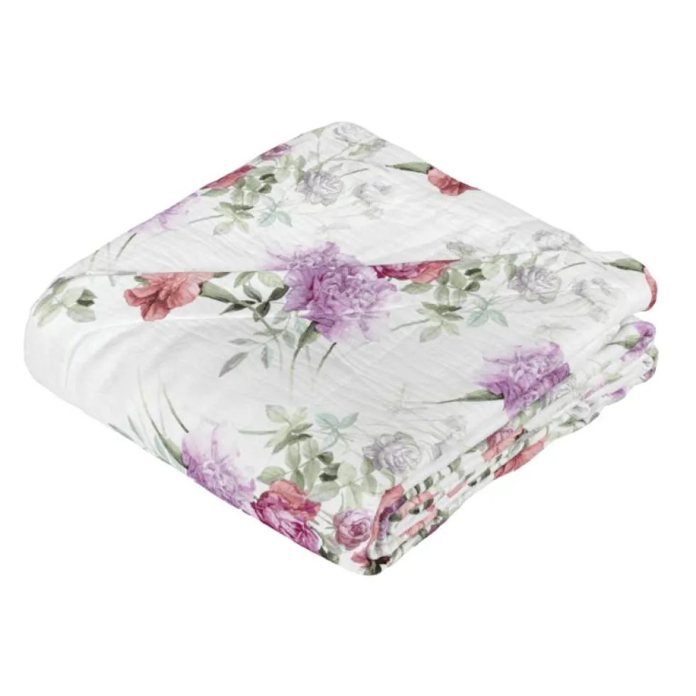 Copriletto estivo matrimoniale in piquet FAZZINI Summer rosa