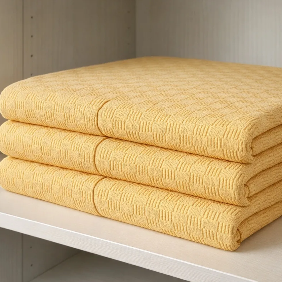 Copriletto estivo singolo Gabel Hugo Giallo Oro | 100% Cotone Sicuro