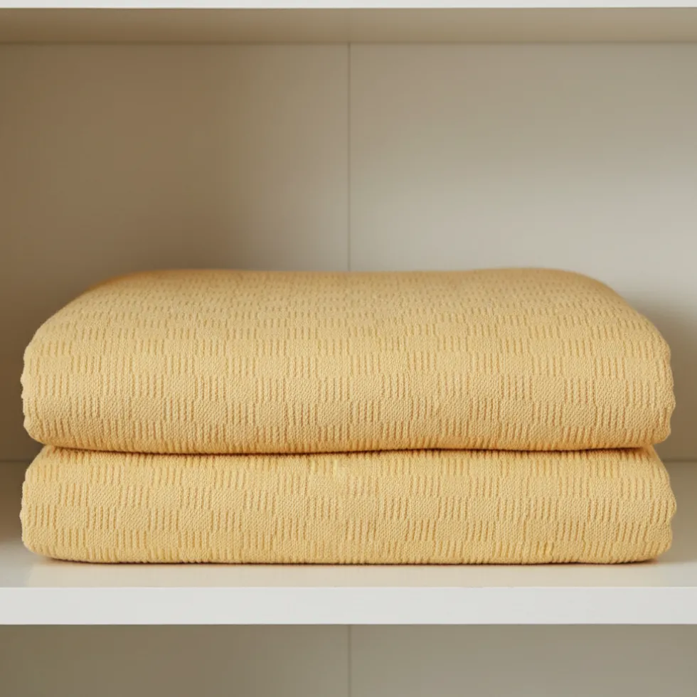 Copriletto estivo singolo Gabel Hugo Giallo Oro | 100% Cotone Sicuro