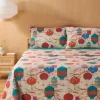 Copriletto in cotone Bassetti matrimoniale estivo Kyoto beige