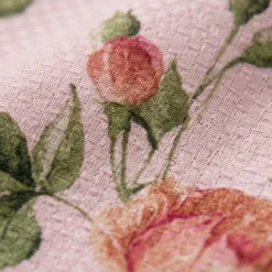 Copriletto Jacquard Floreale Matrimoniale a fiori rosa