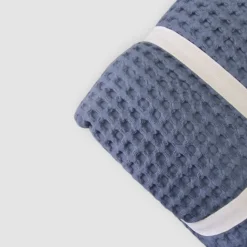 Copriletto leggero in Nido Apone matrimoniale denim in cotone