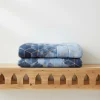 Copriletto primaverile trapuntato matrimoniale GABEL Decò blu
