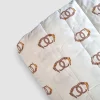 Copriletto TRUSSARDI matrimoniale Tie bianco Monogram