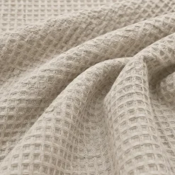 Copriletto 170x260 cm Nido d'Ape Singolo Puro Cotone perla