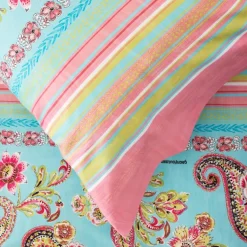Copripiumino Bassetti GRANFOULARD Rapallo T1 Matrimoniale turchese