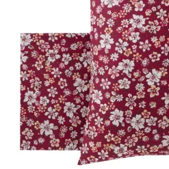 Copripiumino con federa singolo puro cotone Riviera Consiglia bordeaux