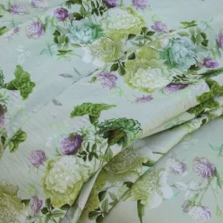Copripiumino con federe Matrimoniale FAZZINI in raso Summer verde