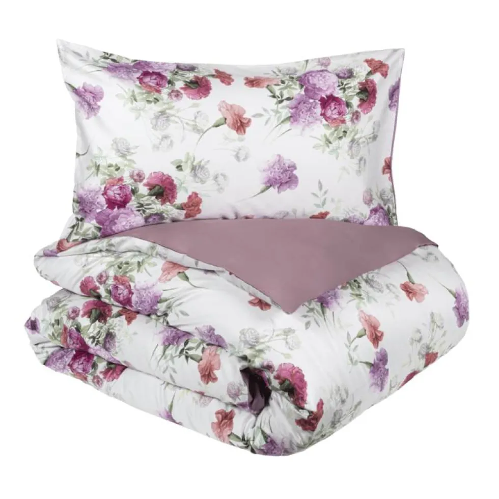 Copripiumino con federe Matrimoniale FAZZINI in raso Summer rosa
