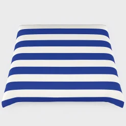 Copripiumino e federe a righe giallo-blu in puro cotone POLO Vallesusa