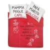 Copripiumino matrimoniale cotone e federe LOVE Family rosso