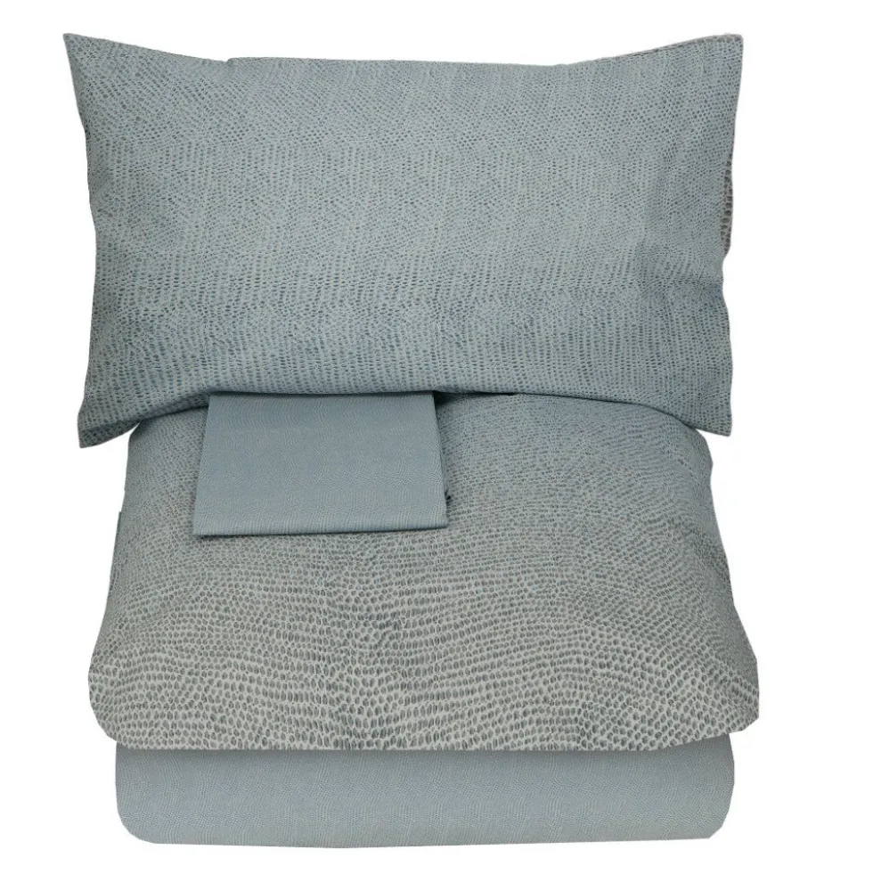 Copripiumino Matrimoniale GABEL Chromo Print GRIGIO AZZURRO