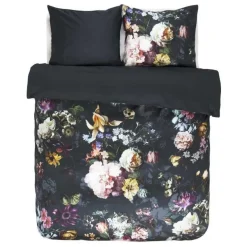 Copripiumino Matrimoniale Raso ESSENZA Fleur Night Blu