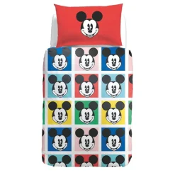 Copripiumino Singolo e federa Mickey Colors Caleffi