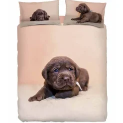 Copripiumone Matrimoniale Bassetti Cuccioli Labrador color Chocolate
