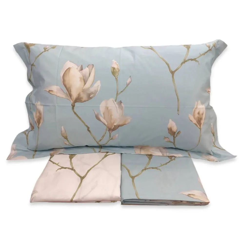 Copripiumone Matrimoniale MIRABELLO Soft Magnolia cielo