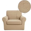 Copripoltrona + copricuscino estensibile da 70 a 105 cm - tortora