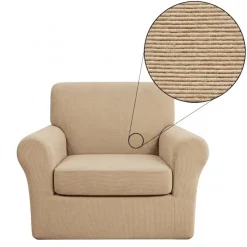 Copripoltrona + copricuscino estensibile da 70 a 105 cm - tortora