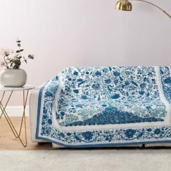Copritutto Telo arredo BOCCADASSE Blu 250x260 Mezzero disegnato a mano