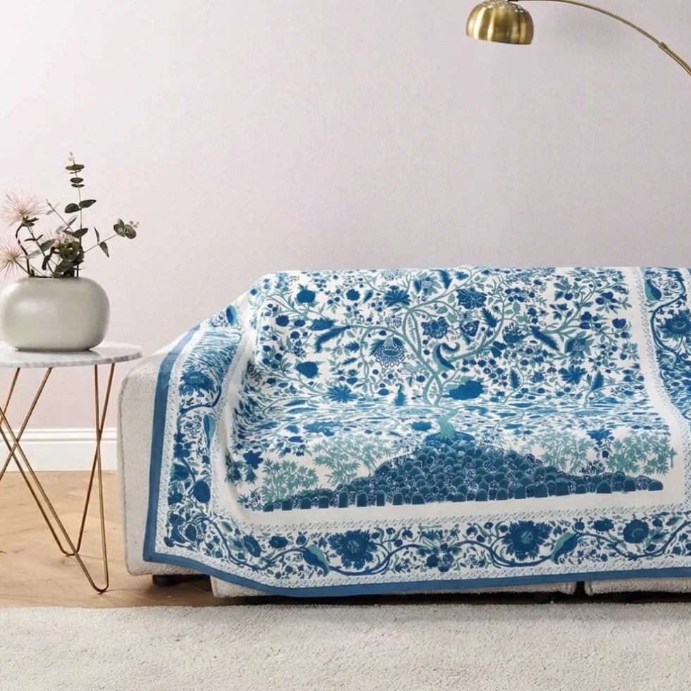 Copritutto Telo arredo BOCCADASSE Blu 250x260 Mezzero disegnato a mano