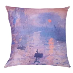 Cuscino arredo decorativo RANDI 40x40 Quadri d'Autore Monet Levar del Sole