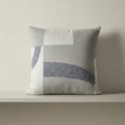 Cuscino Arredo Geometrico 45x45 - Borbonese OP Domino blu