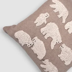 Cuscino arredo in lana Orsi 40x40 con imbottitura ricamato