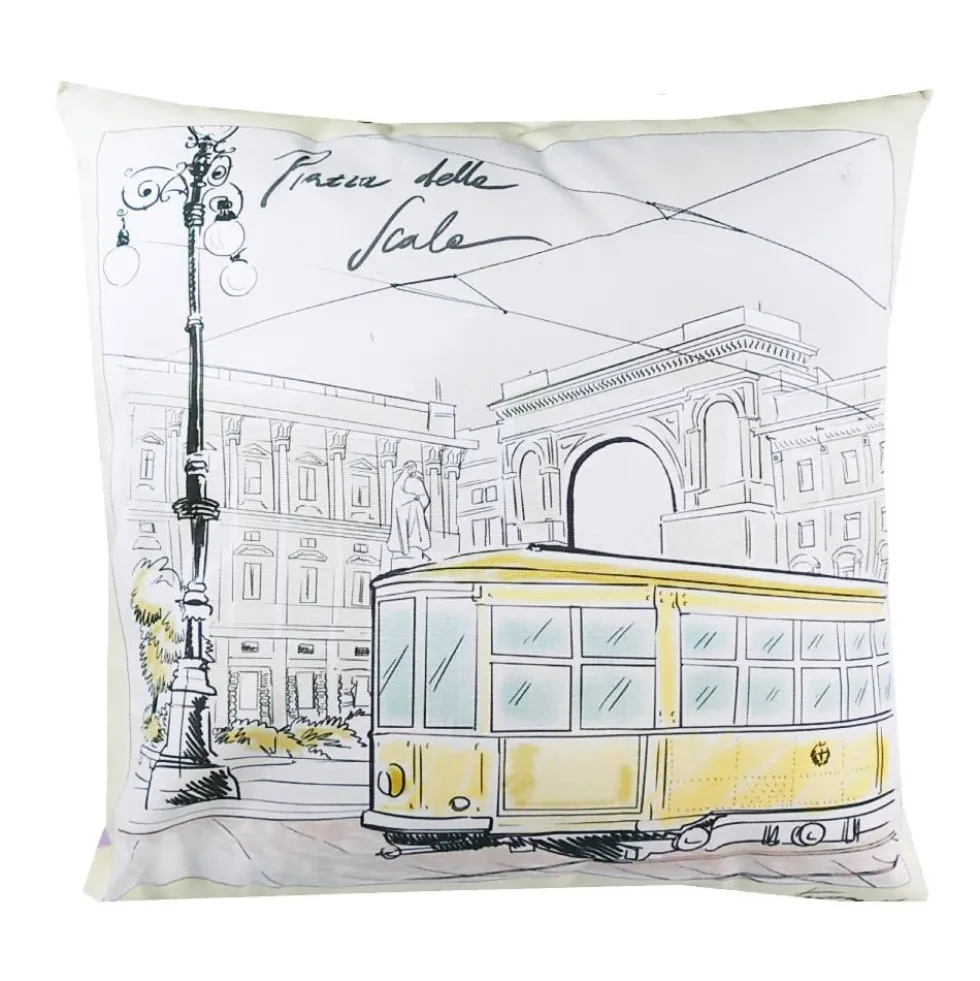 Cuscino arredo Trussardi 60x60 cm Via della Spiga bianco