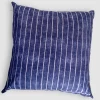Cuscino Carrara LINE 40x40 puro cotone a righe blu