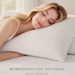 Cuscino letto Guanciale SOFT con fiocchi di Memory