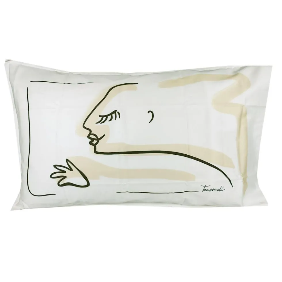 Federa sfusa per cuscino 50x80 cm in raso Trussardi YOUR HER bianco
