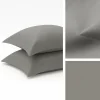 Federe Giotto Grigio Satin raso cotone 300TC a 3 volani