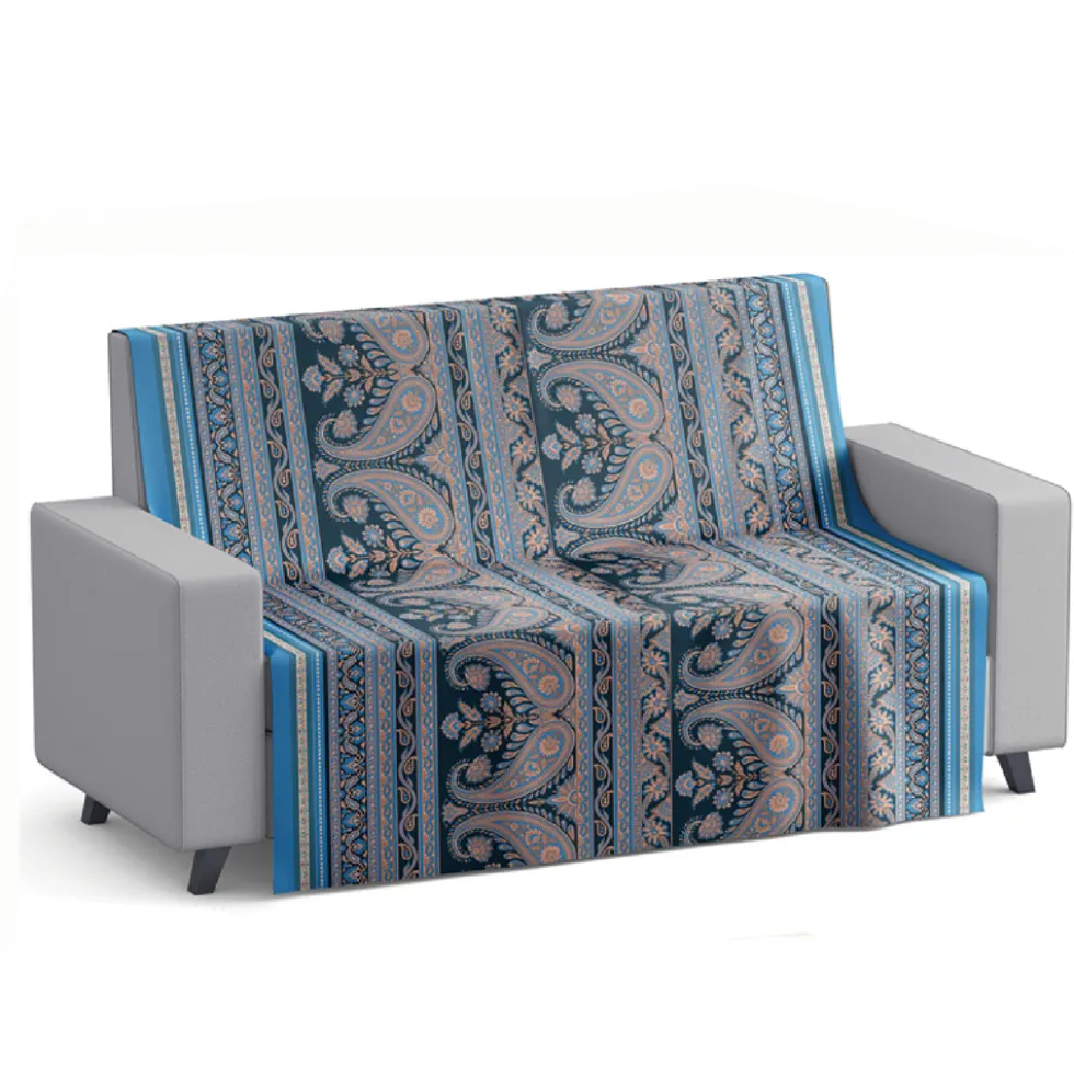 Foulard Copritutto Telo Arredo 260x260 cm VARANASI blu