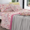 GABEL | Lenzuola in cotone matrimoniali completo MAIORI floreale rosa