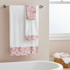 Gabel set asciugamani 1+1 Venezia rosa in spugna di cotone