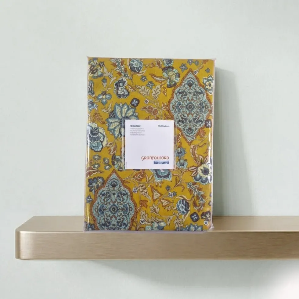 Granfoulard Bassetti Tigullio Oro 180x270 Telo Arredo Giallo Mediterraneo