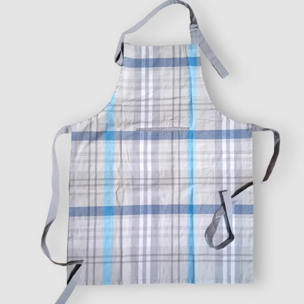 Grembiule con pettorina STUART scozzese tartan tinto in filo