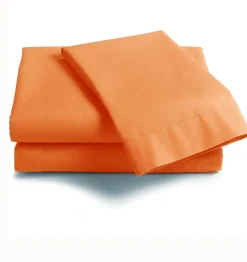 ISTAR Lenzuola con angoli Matrimoniale SLIM 160x200x30 arancione