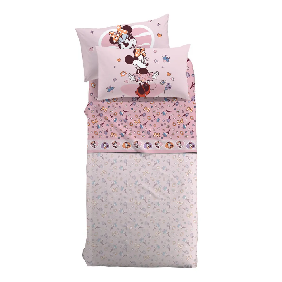 Lenzuola Caleffi completo singolo Disney MINNIE Love