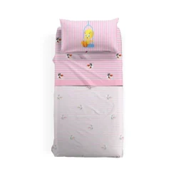 Lenzuola completo singolo Caleffi I Love Tweety Looney Tunes