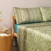 Lenzuola-copriletto Matrimoniali Bassetti Granfoulard Hanbury V1 verde