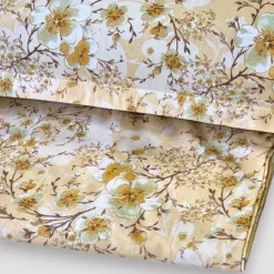 Lenzuola-copriletto matrimoniali in cotone Day Dream beige