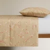 Lenzuola-copriletto Matrimoniale in raso RANDI ALMOND beige floreale